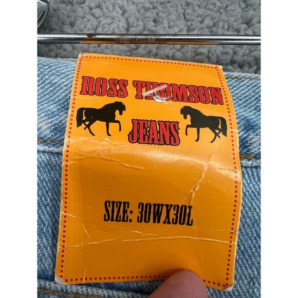 VTG Ross Thomson Jeans Men's Light Wash Denim Jeans Size 30 W X 30 L - Picture 10 of 13